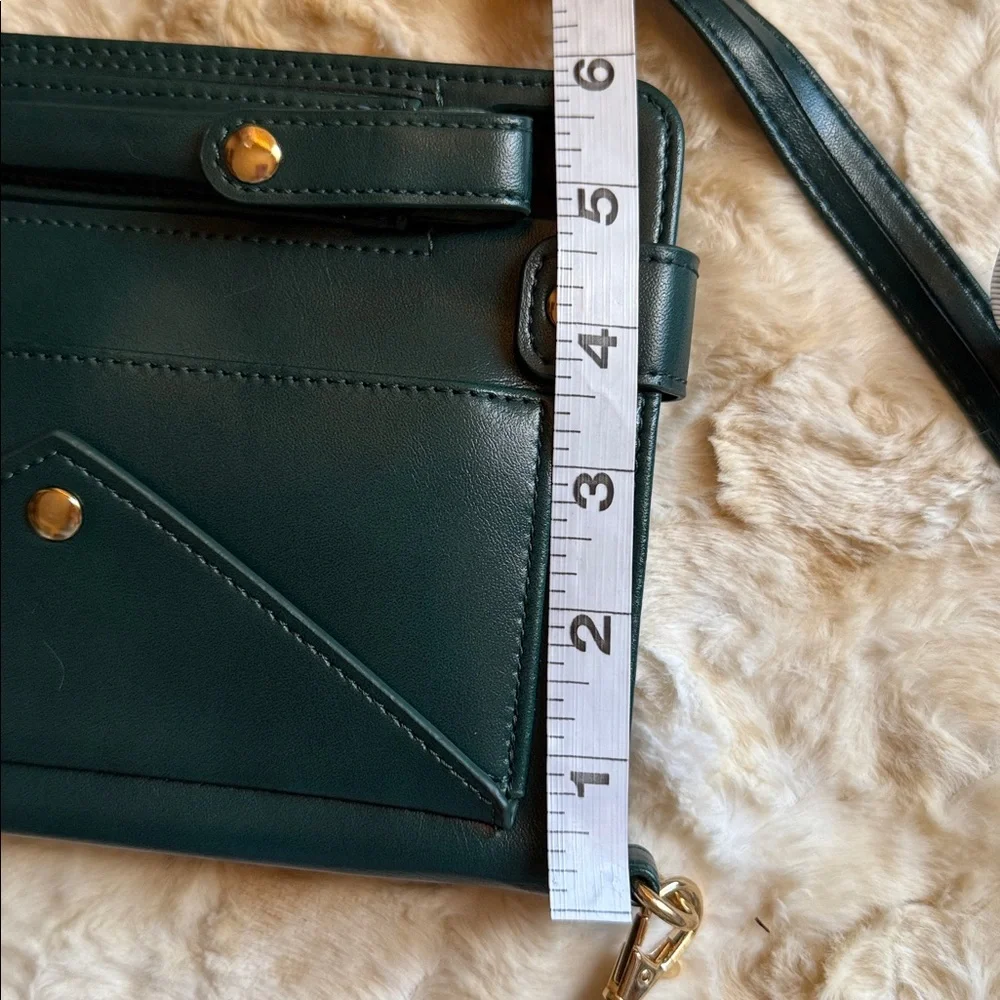 Techcircle Folio Stand PU Green Leather Crossbody Mini IPad Handbag Case - Picture 10 of 11